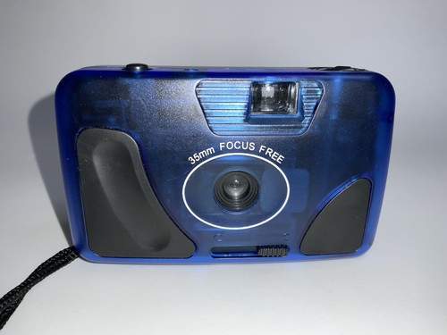 Blue point and shoot camera - blue,